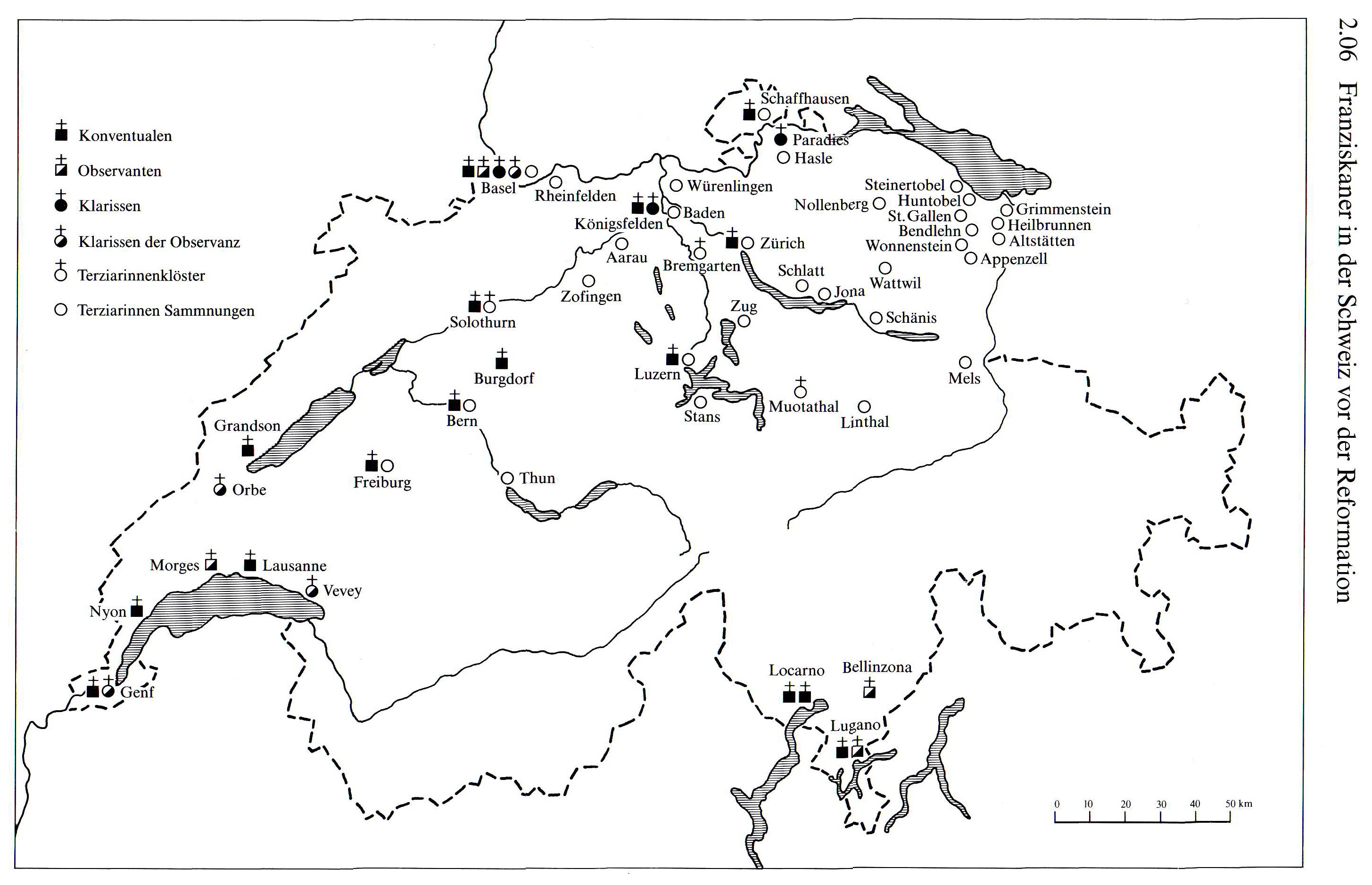 Schweiz Franziskaner vor1500